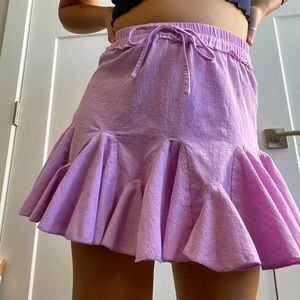 Lavender frill skirt Shein